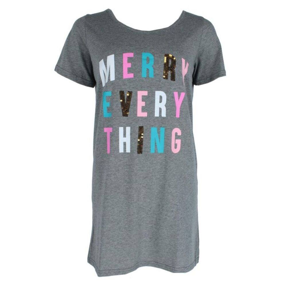 Not a Morning Person Women's Merry Everything Short Sleeve Night Shirt